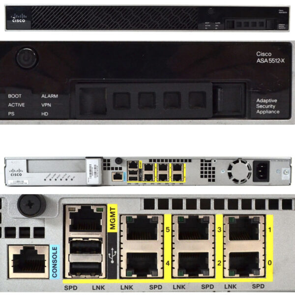 Firewall Cisco ASA5512-X con NGFW – 1 Gbps Throughput, Reacondicionado